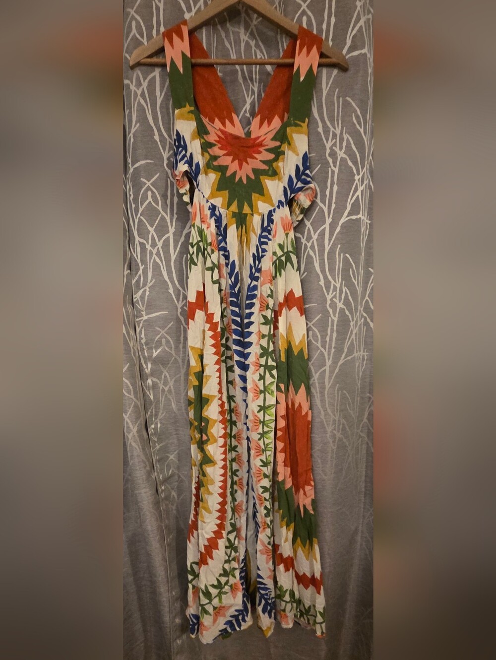 Anthropologie Multicolor Starburst Maxi Tank Dress. Size M - Picture 3 of 10